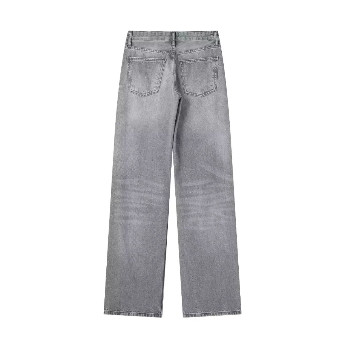Mirthe - Grijze Denim Jeans met Hoge Taille