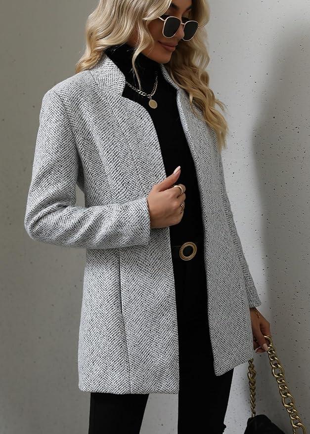 ARENDA - Grijze Tweed jas