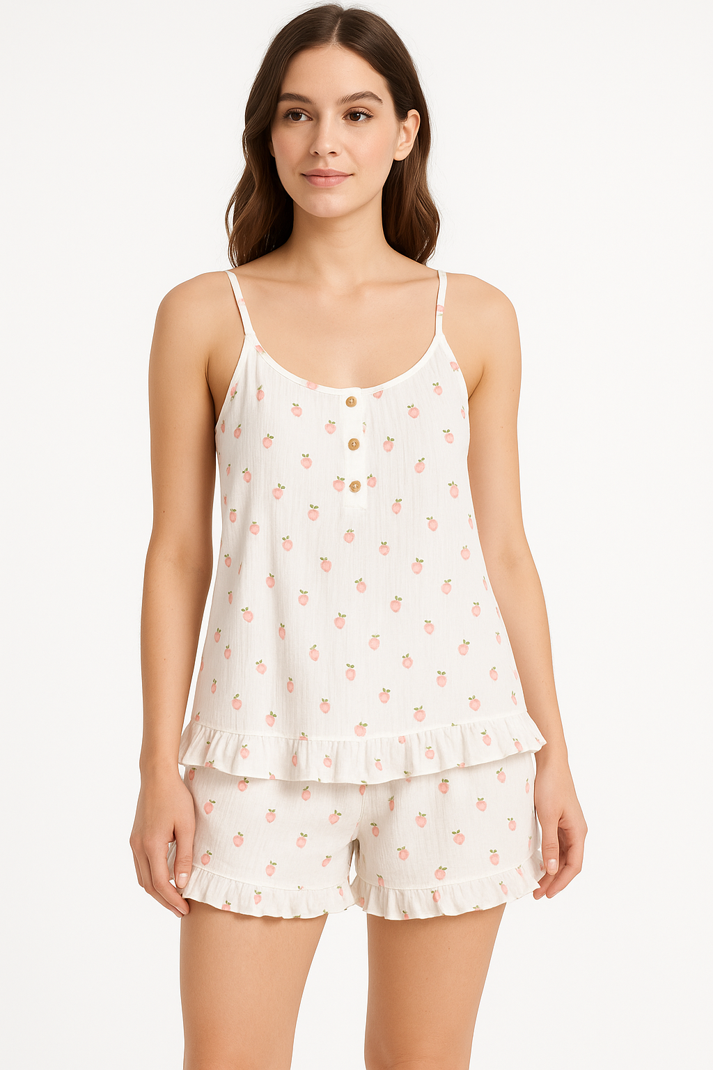 FIONA - Luxe Pyjama Set Spaghetti Top & Shorts Voor Zomers Comfort