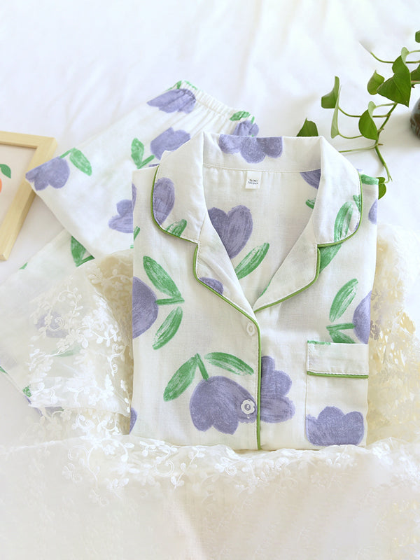 MAY - Katoenen Pyjama Set met Lange Mouwen