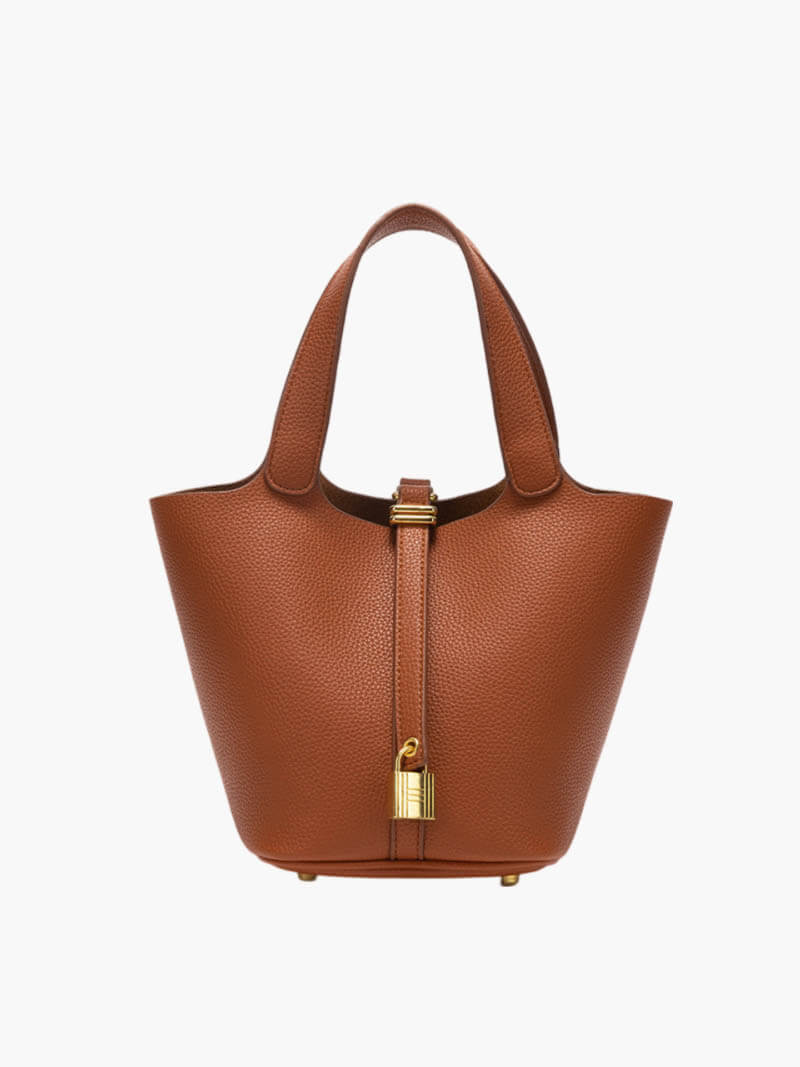 LENO - Bucketbag leren handtas