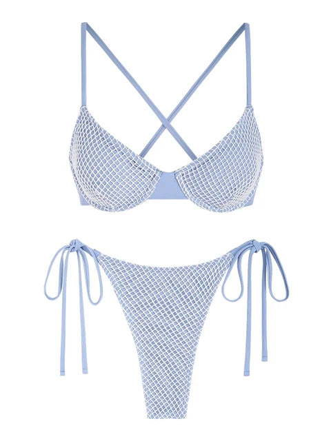 DOL -stijlvolle bikini met pastel kleuren.