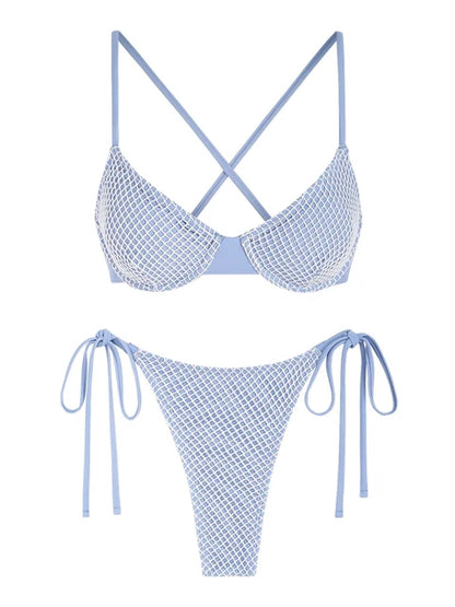 DOL -stijlvolle bikini met pastel kleuren.