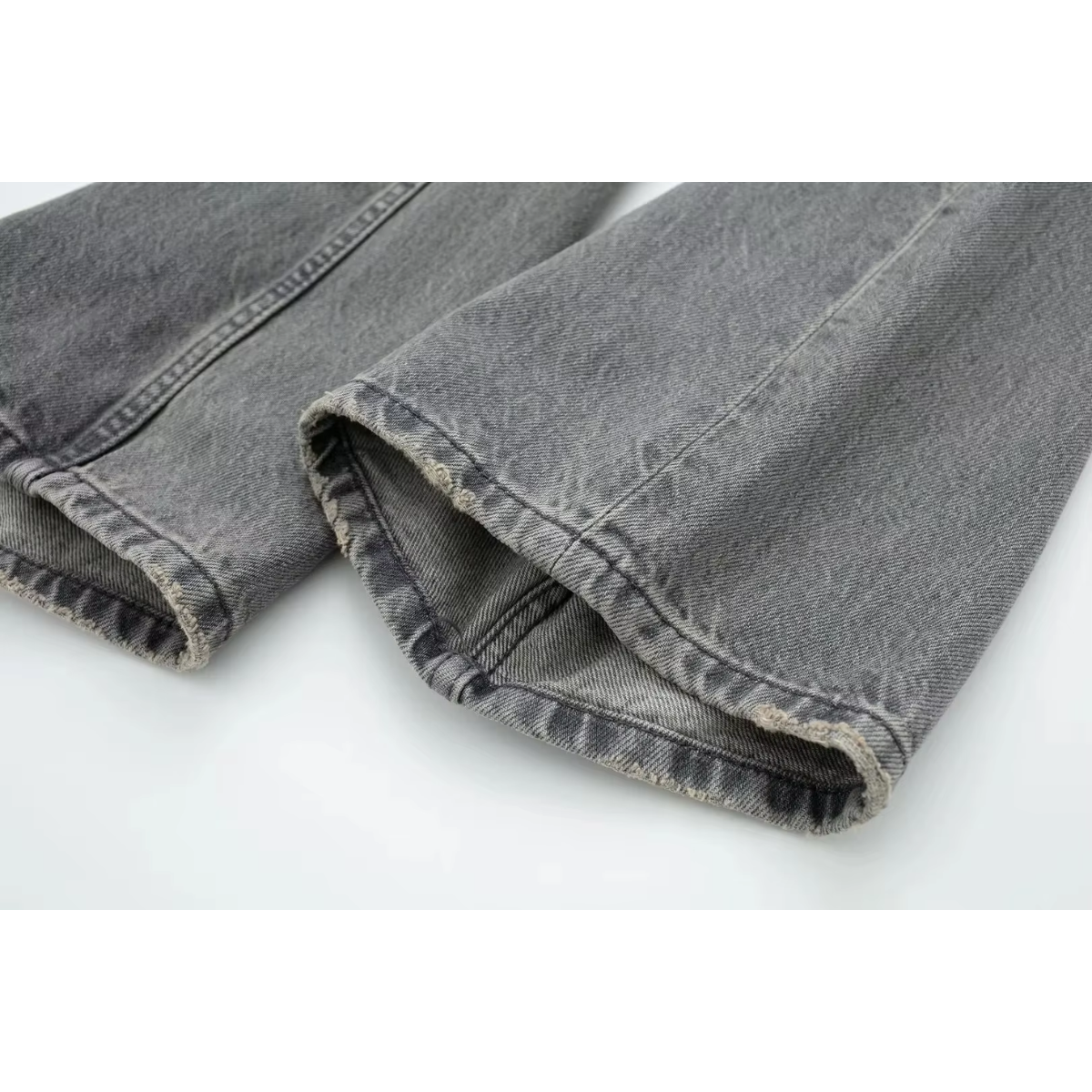 Mirthe - Grijze Denim Jeans met Hoge Taille