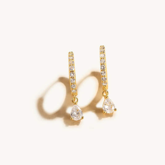 LELA - Gouden Oorbellen Set met Zirkonia