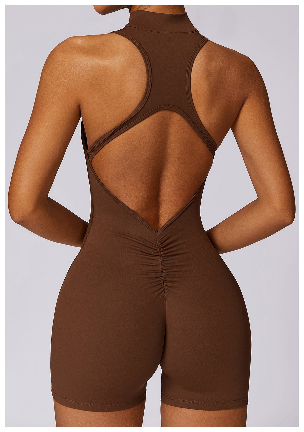 VIOLET /  Activewear Romper met open back