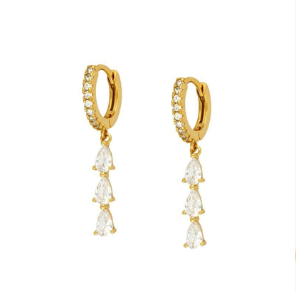 LELA - Gouden Oorbellen Set met Zirkonia