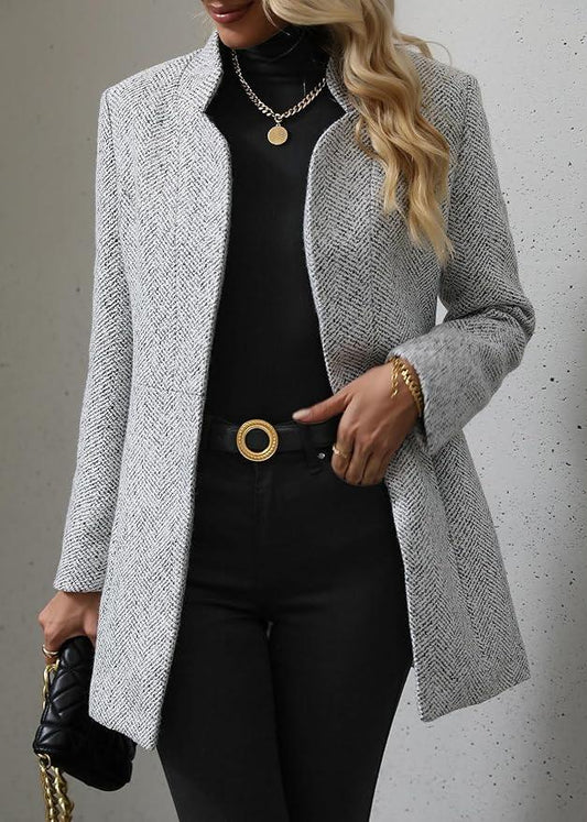 ARENDA - Grijze Tweed jas
