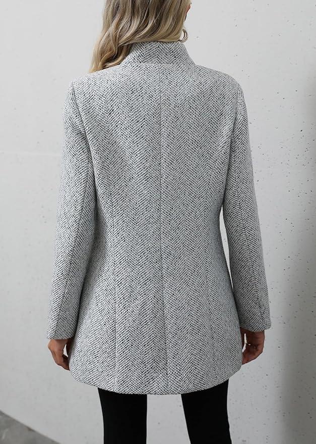 ARENDA - Grijze Tweed jas