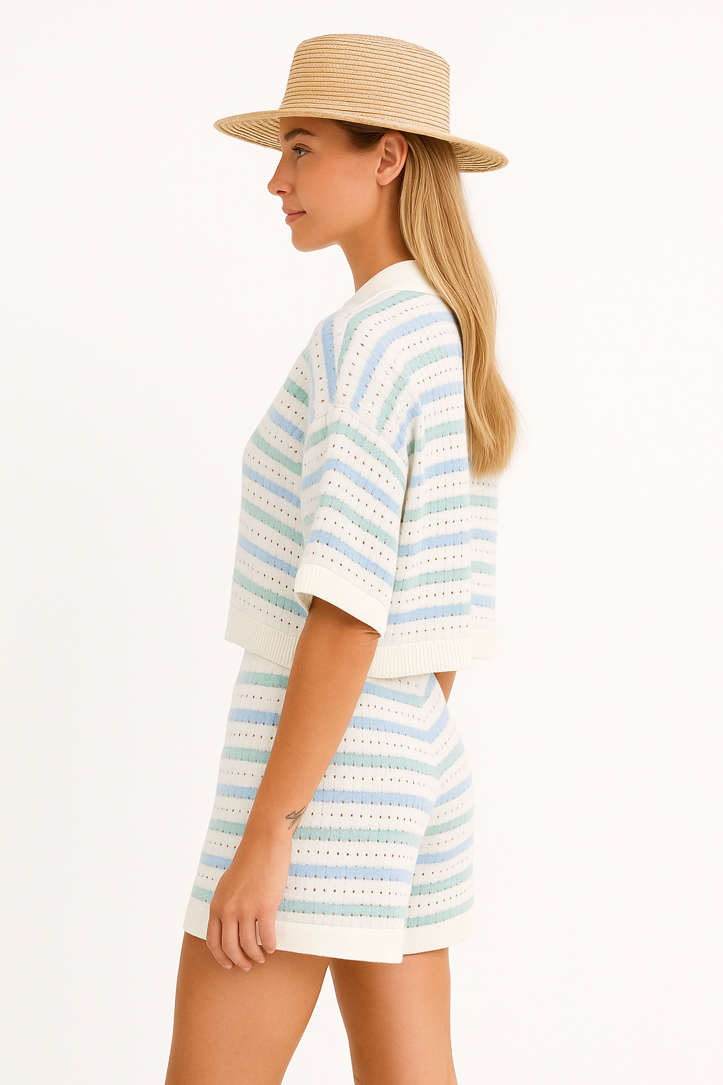 TILLY - Casual Gestreepte Tweedelige Set