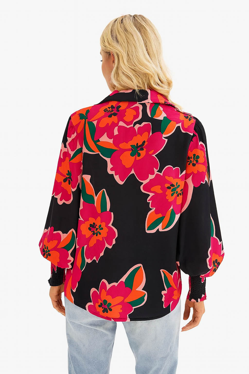 ESRA - Blouse met bloemenprint.