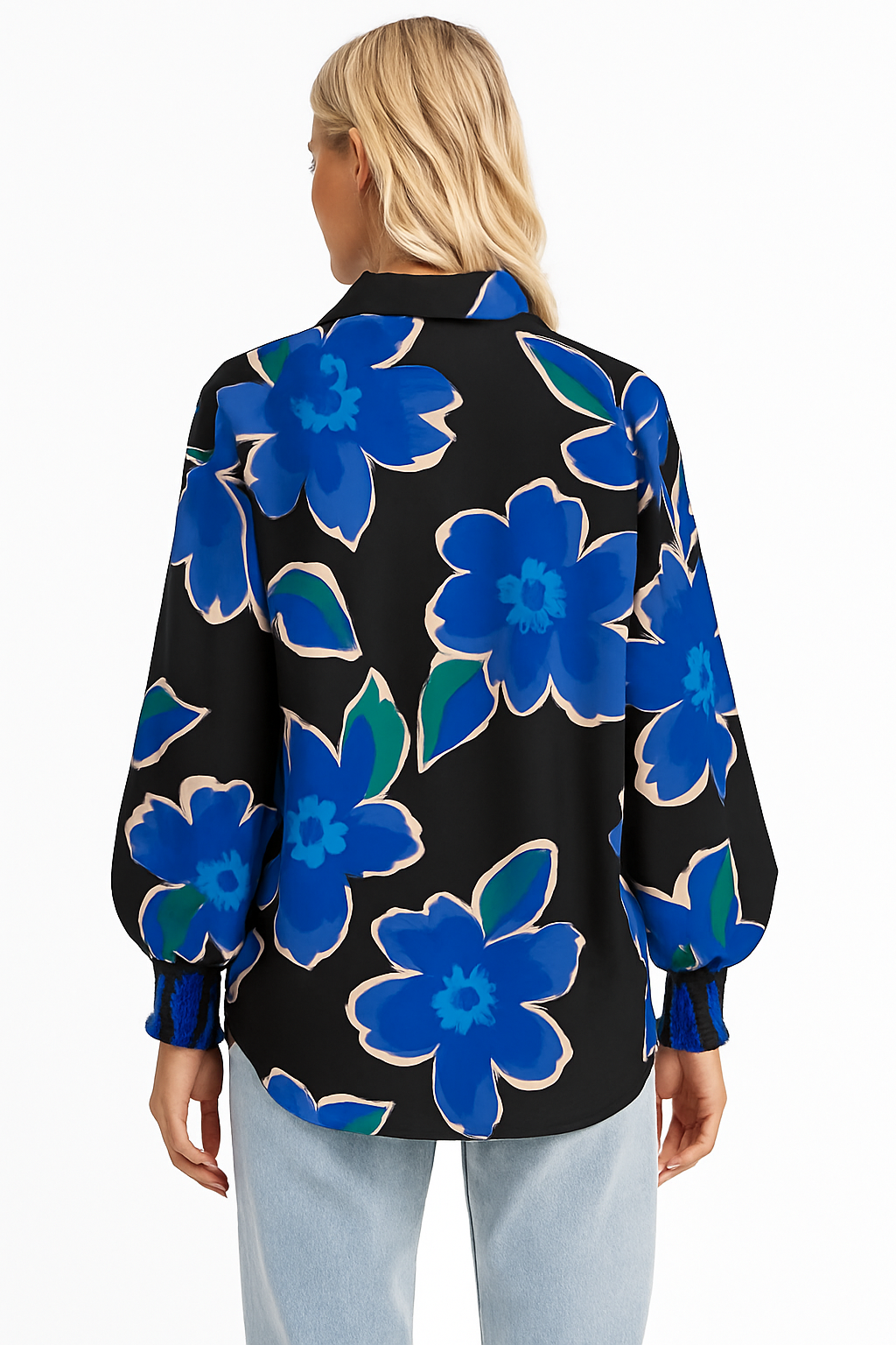 ESRA - Blouse met bloemenprint.