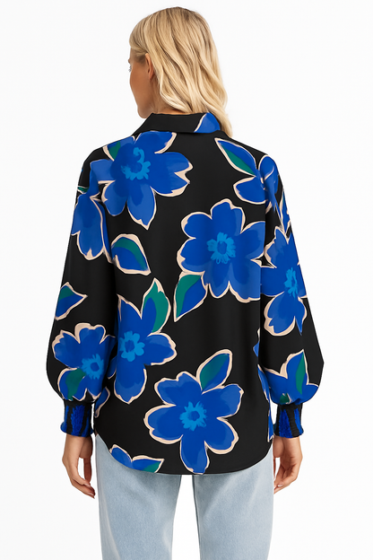 ESRA - Blouse met bloemenprint.