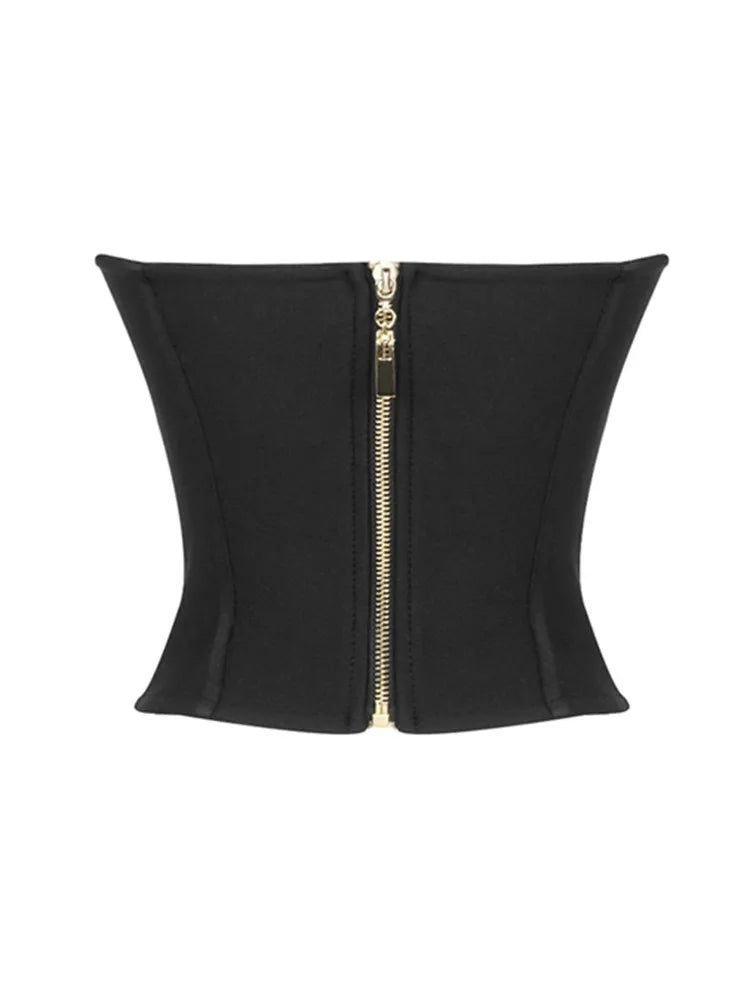 JENNEK - Fluwelen Bustier Top met Hartvormige Halslijn