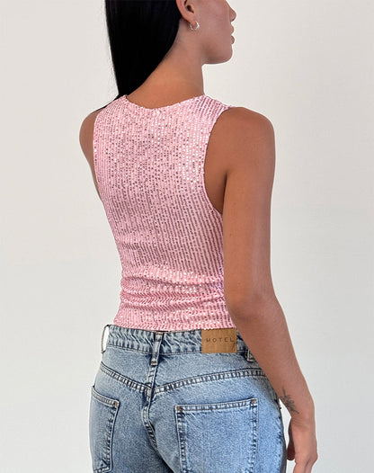 MARIEL - Glamoureuze Sequin Top.