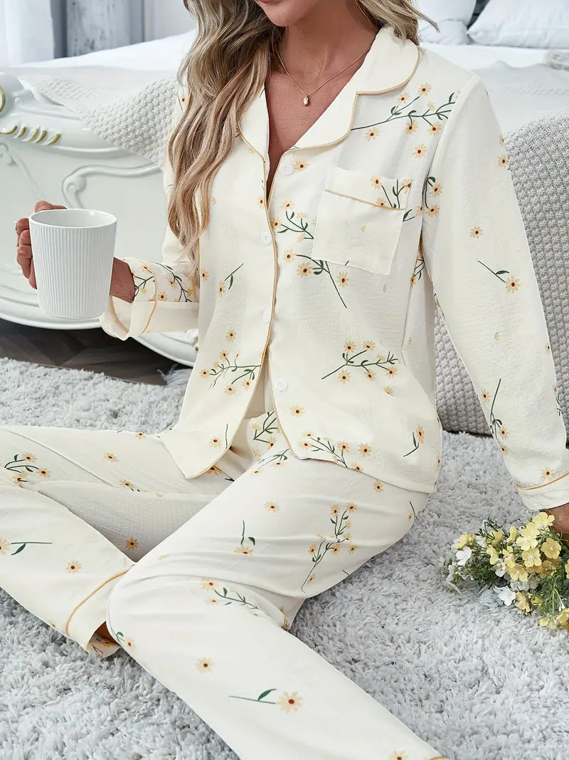 SED - Dames Pyjama Set met bloemenprint