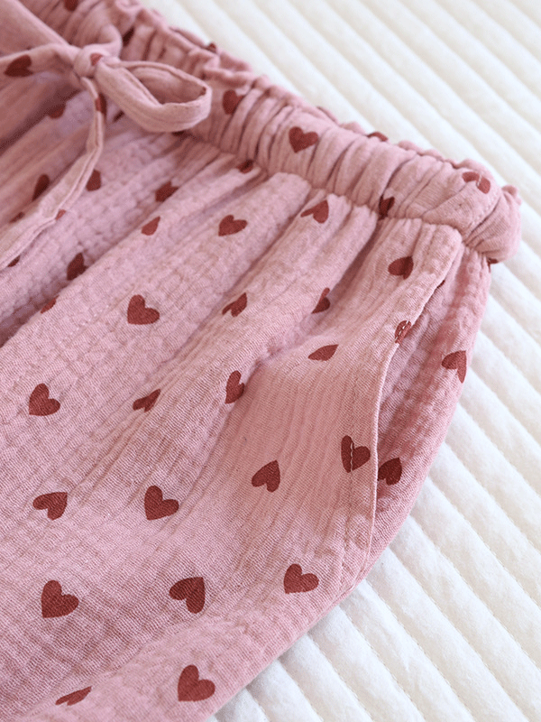 LIDA - Katoenen Pyjamabroek Met Hartjesprint