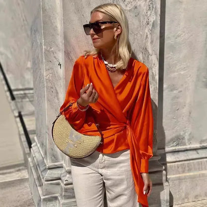 LORNA - Oranje blouse KONINGSDAG