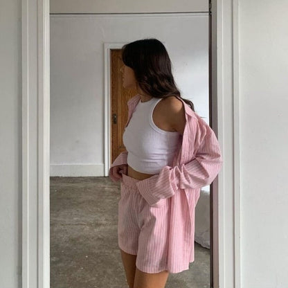 CATRIE - Gestreepte Luxe Pyjama Set Voor Comfort & Stijl