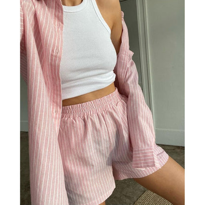 CATRIE - Gestreepte Luxe Pyjama Set Voor Comfort & Stijl