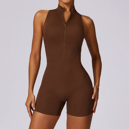 VIOLET /  Activewear Romper met open back