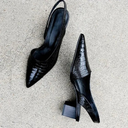 LOT Croco-Style Pumps