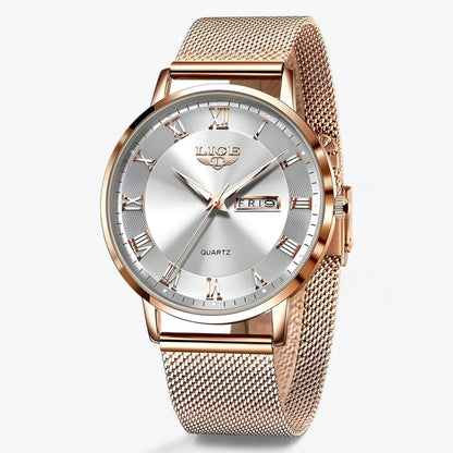 LAYLA / Elegante Staal-Mesh Horloge