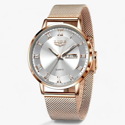 LAYLA / Elegante Staal-Mesh Horloge