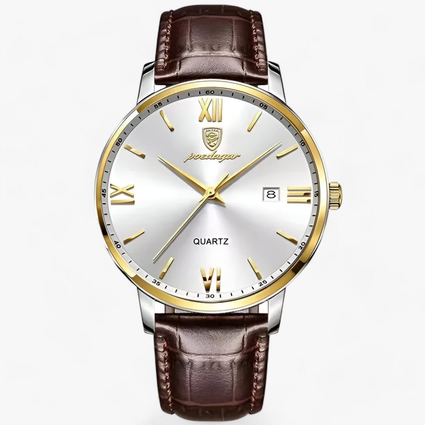 NICK / Heren Luxe Quartz Horloge - Stijlvolle Leerband voor Mannen