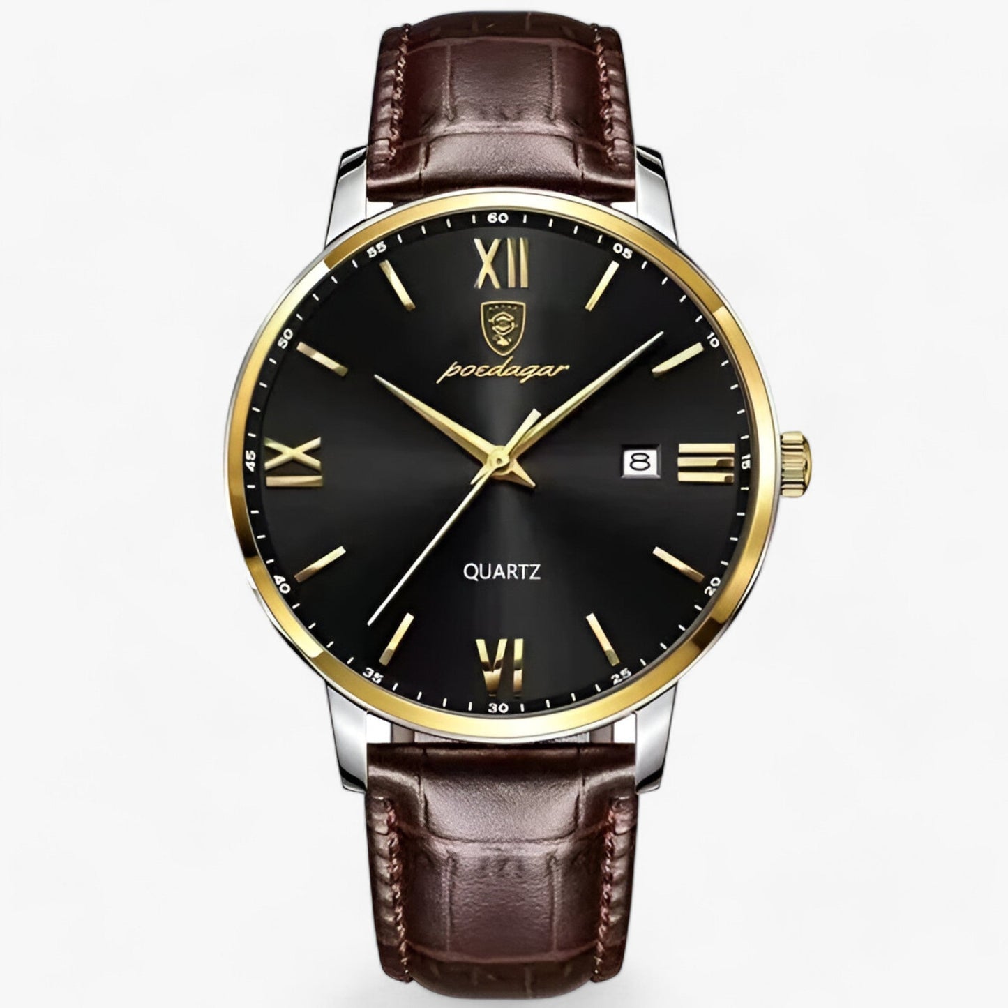 NICK / Heren Luxe Quartz Horloge - Stijlvolle Leerband voor Mannen