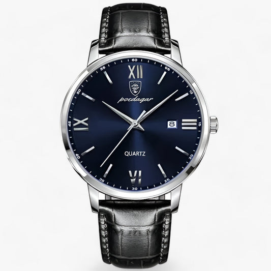 NICK / Heren Luxe Quartz Horloge - Stijlvolle Leerband voor Mannen