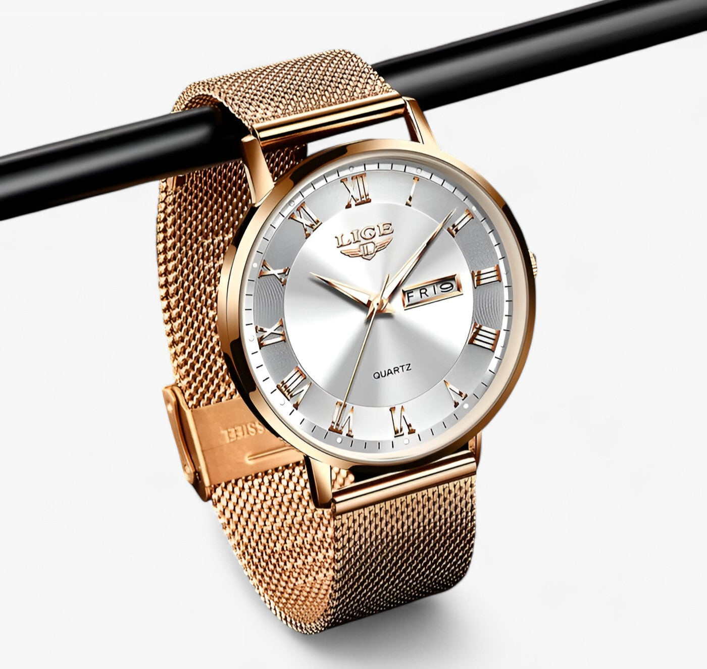 LAYLA / Elegante Staal-Mesh Horloge