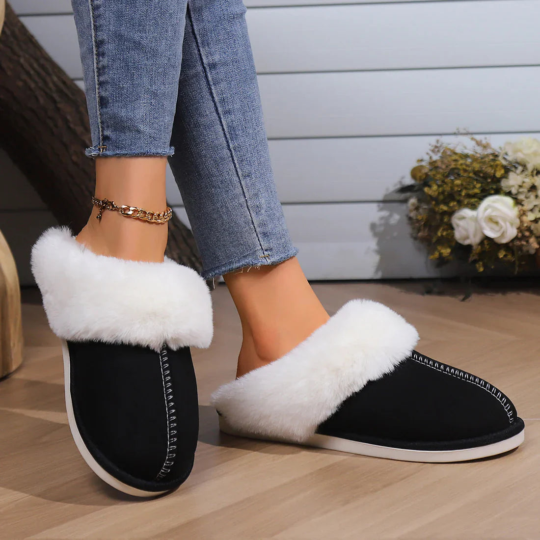 LOLA - Warme pluizige pantoffels