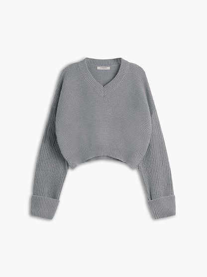 ROYCE - Minimalistische V-hals Trui